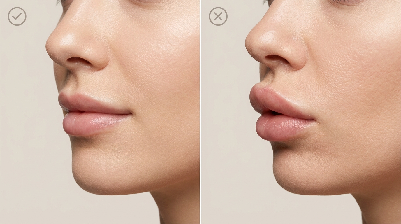 Kacze usta z profilu